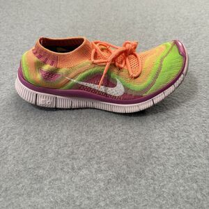 Nike Free 5.0 Flyknit Womens Size 7.5 Running Shoes Rainbow Atomic Pink 2012